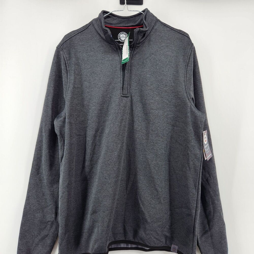 Flag & Anthem Men's Dark Grey Medium Quarter Zip Performance Mock Neck Jacket
